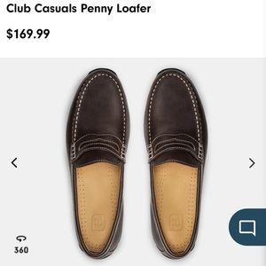 FOOTJOY Men's 9.5 Club Casual Brown Leather Slip On Penny Loafer Golf Shoe 79011